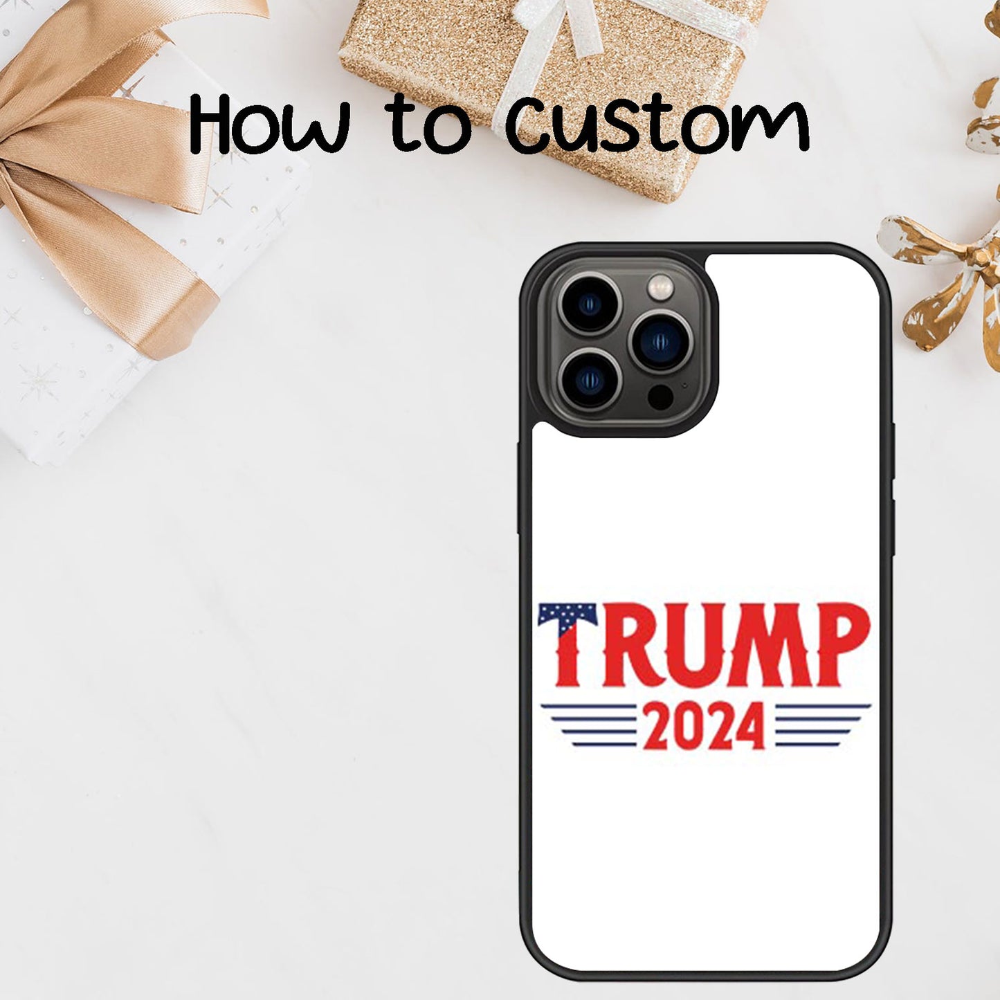 Trump 2024 Funny Trump Phone Case, Make America Great Again Phone Cover for iPhone 14 Pro 13 12 11 XR for Samsung Galaxy S24 S23 A50 A53 Black