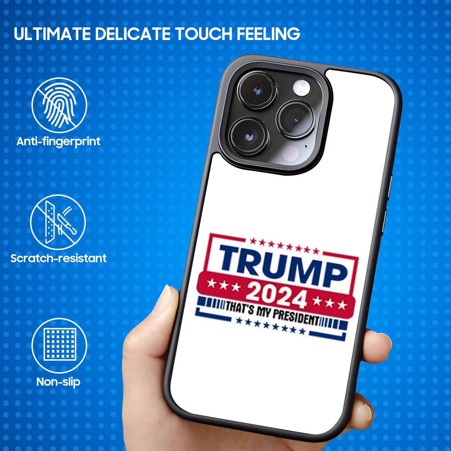 That’s My President, Trump 45 47 Phone Case, Funny Trump 2024 Phone Case for iPhone 15 14 Pro 13 12 for Samsung S24 S23 Black