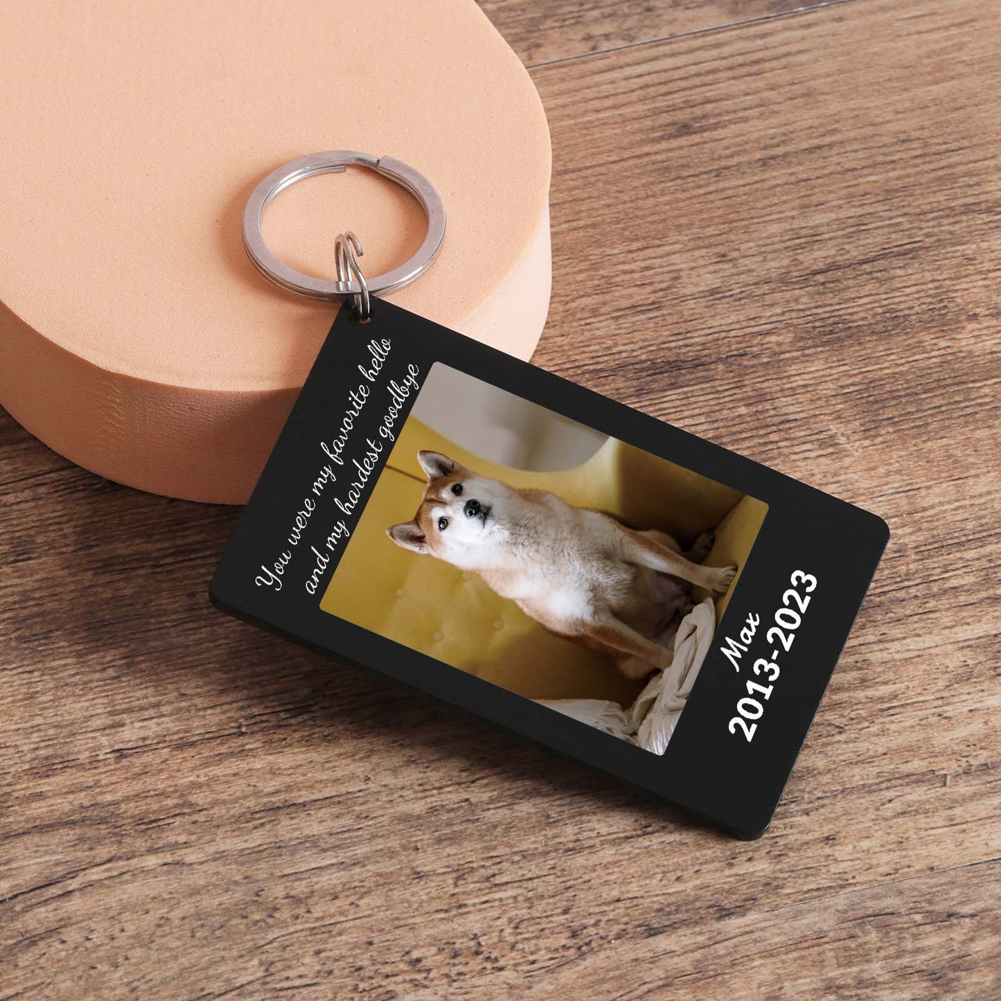 Custom Pet Photo Keychain - Pet Loss Memorial Gift - Dog Memorial Gifts - Dog Cat Lovers Gift