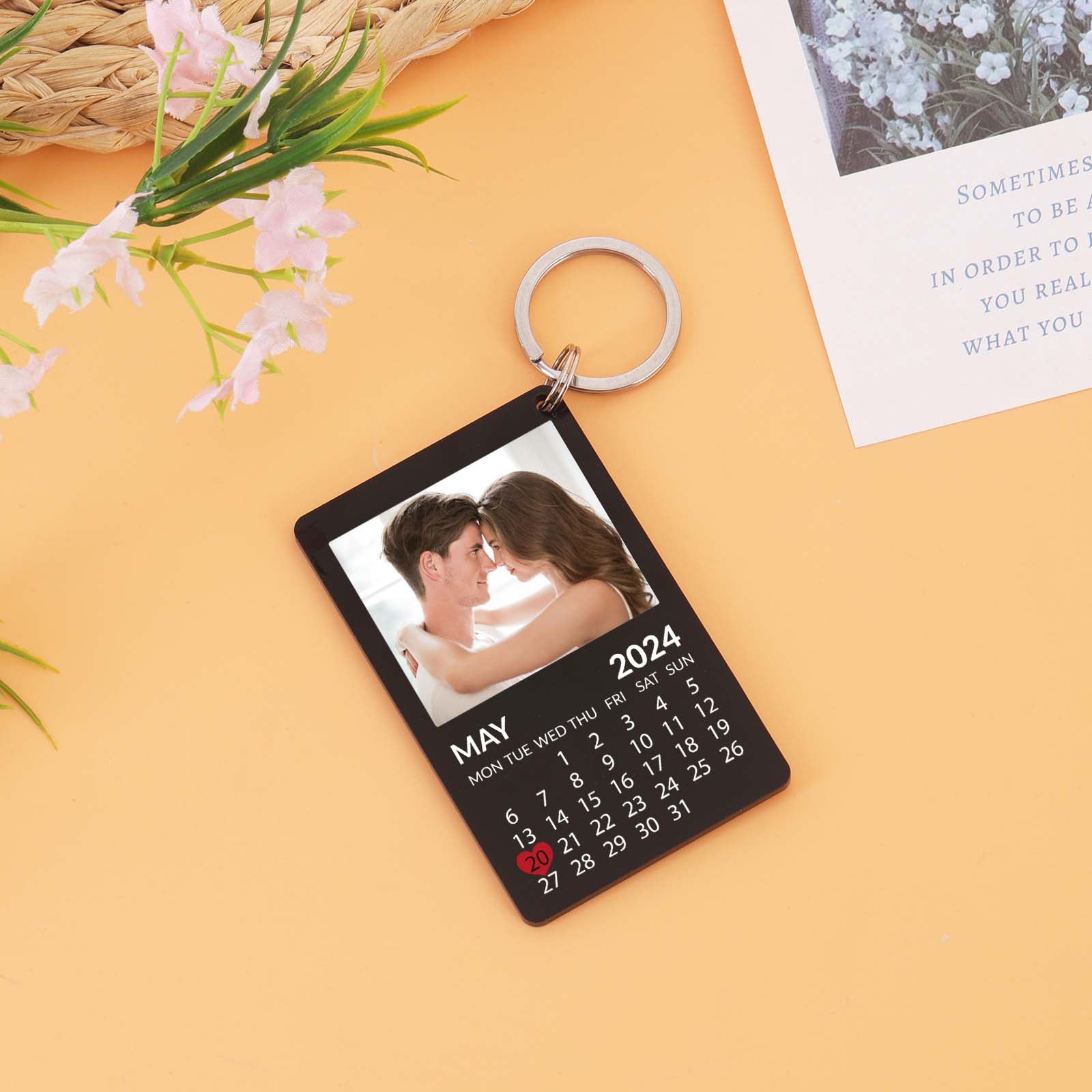 Custom Photo Keychain with Calendar