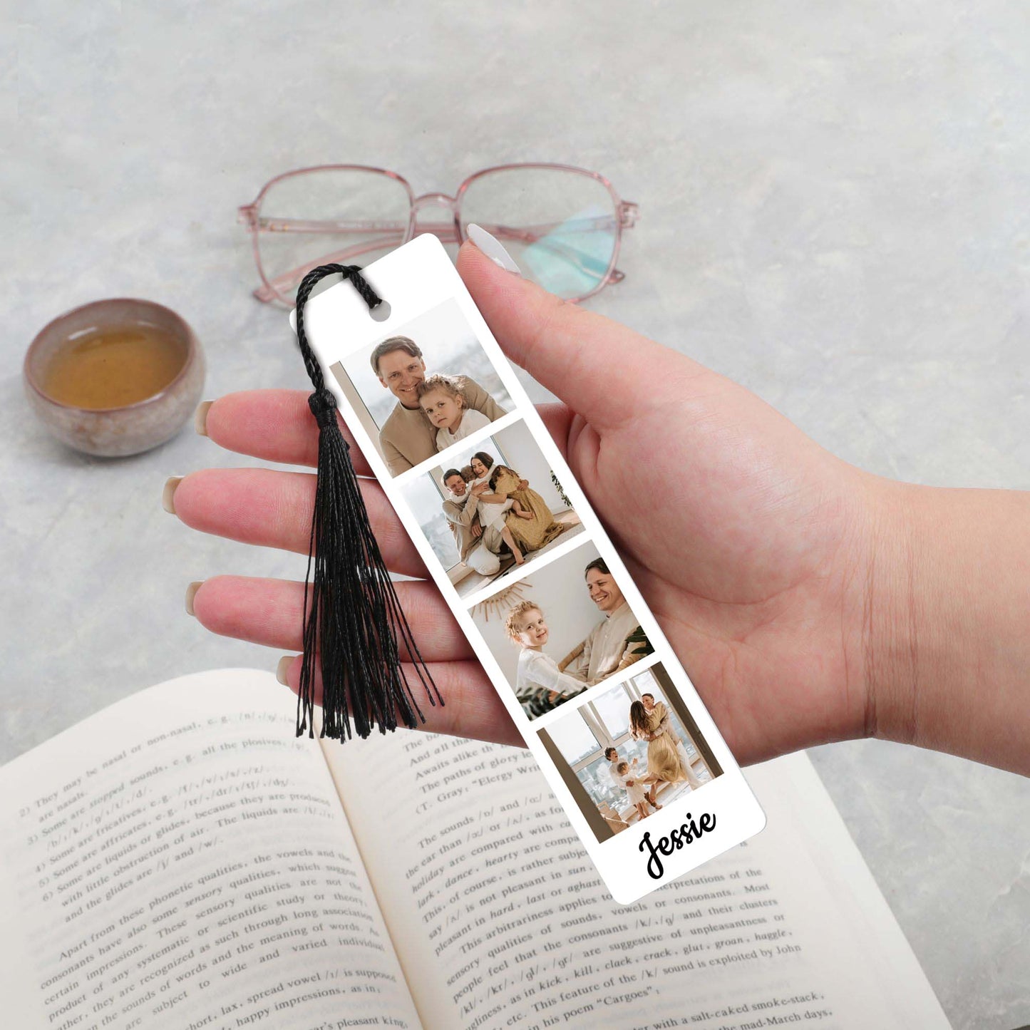 Personalized Photo Bookmark - Custom Bookmark with Name - Readers Gift