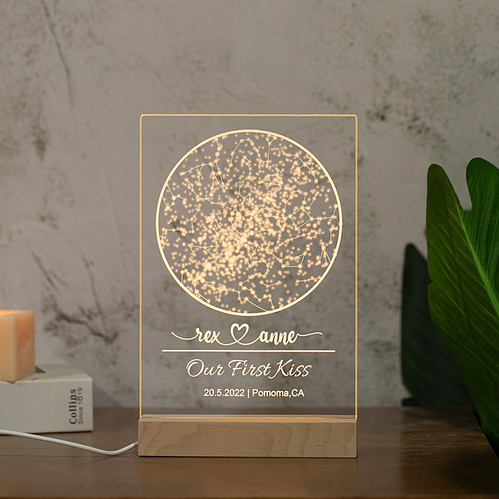 Custom Star Map by Date Night Light