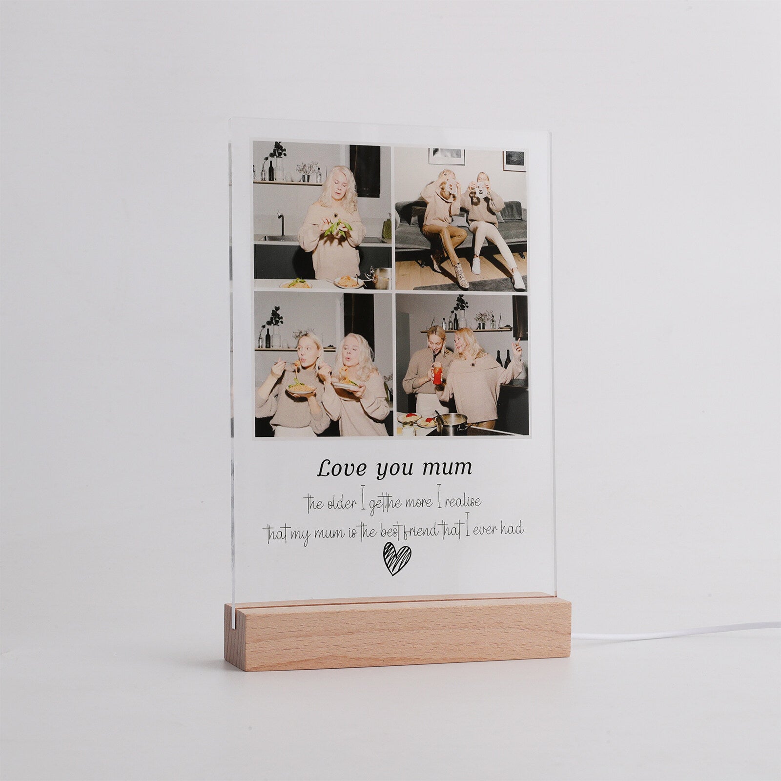 Personalized Mum and Daughter Photo Plaque