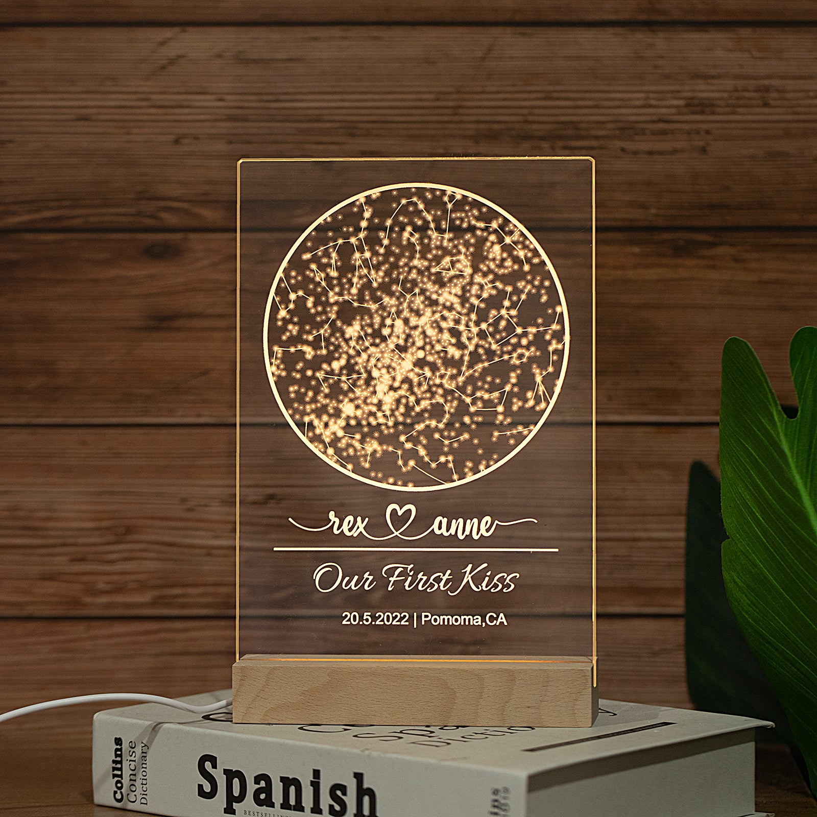 Personalized Star Map by Date Plaque-Custom Star Map Night Light for M –  customgiftshops