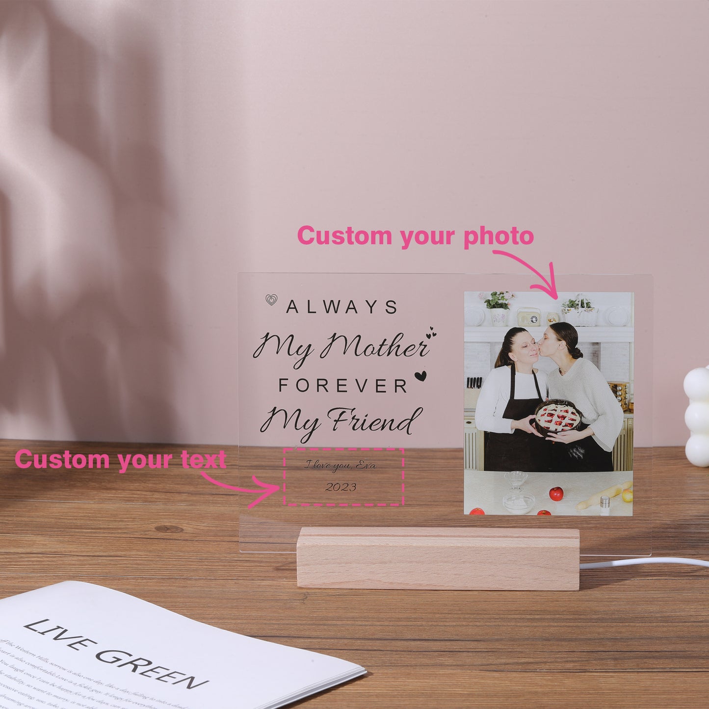 Always my mother, Forever my friend, Mother's day Frame, Custom